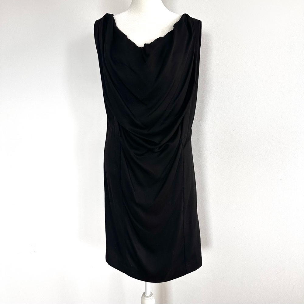 Rare Vivienne Westwood Anglomania Black Draped Dress Size 40